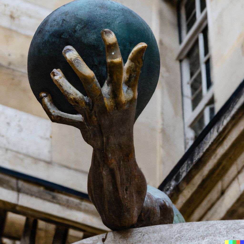the discovery of gravity, sculpture
